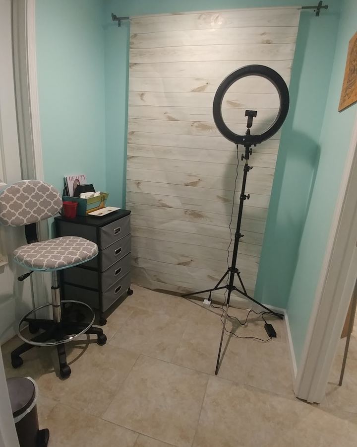 Private lash and brow room at Curl Up And Dye